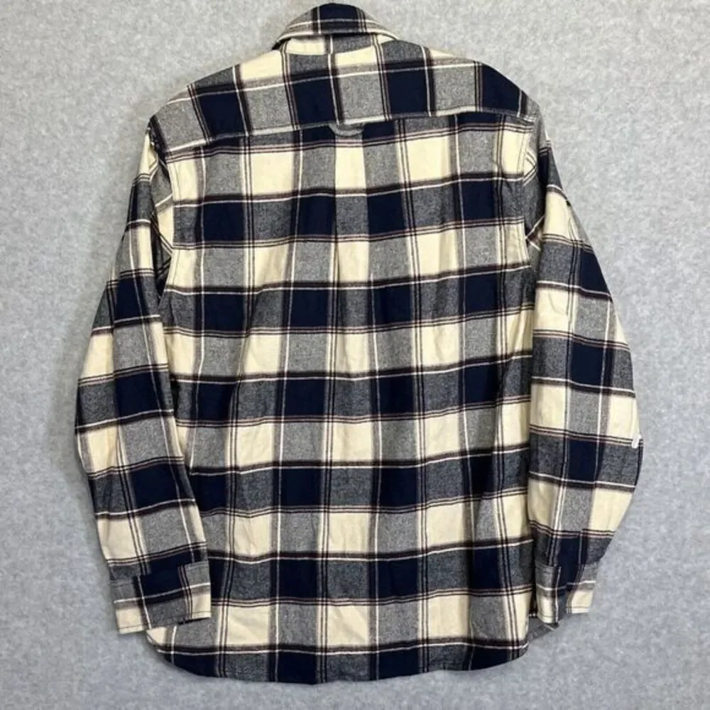 Jachs Heavy Black and Cream Plaid Casual Button Down Shirt - Picture 5 of 7